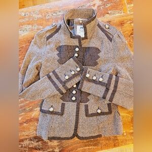 DEPT Black & Grey military style blazer